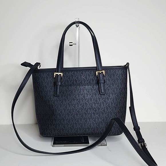 Michael Kors Jet Set Travel Extra-Small Logo Top-Zip Tote Bag - Picture 3 of 15